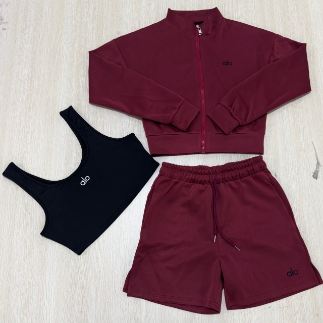 Fashion Embroidery 3 Piece Short Tracksuit Set
