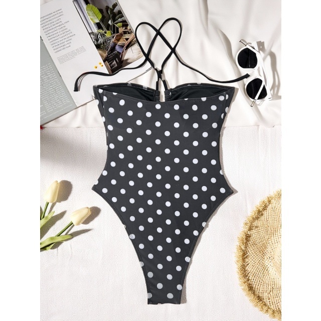 Halter Hollow Out One Piece Swimsuit