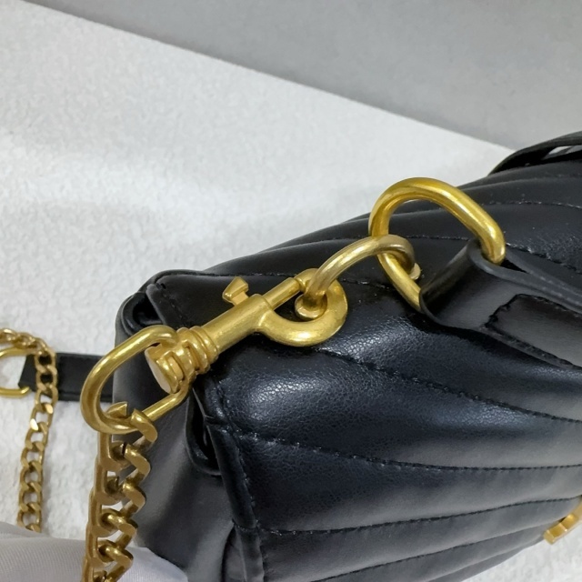 Metal Logo Leather Messenger Bags