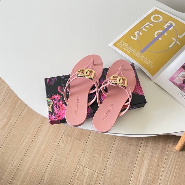 Metal Logo Women Fashion Beach Flip-Flops
