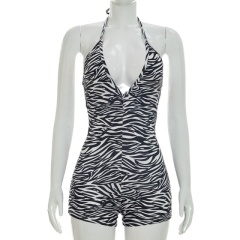 Zebra-printed
