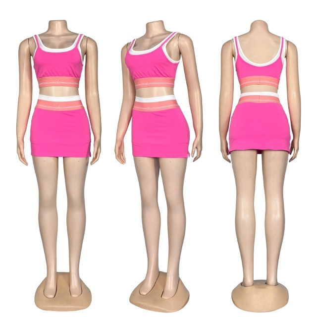 Fashion Sport Women Shorts Skirt Set