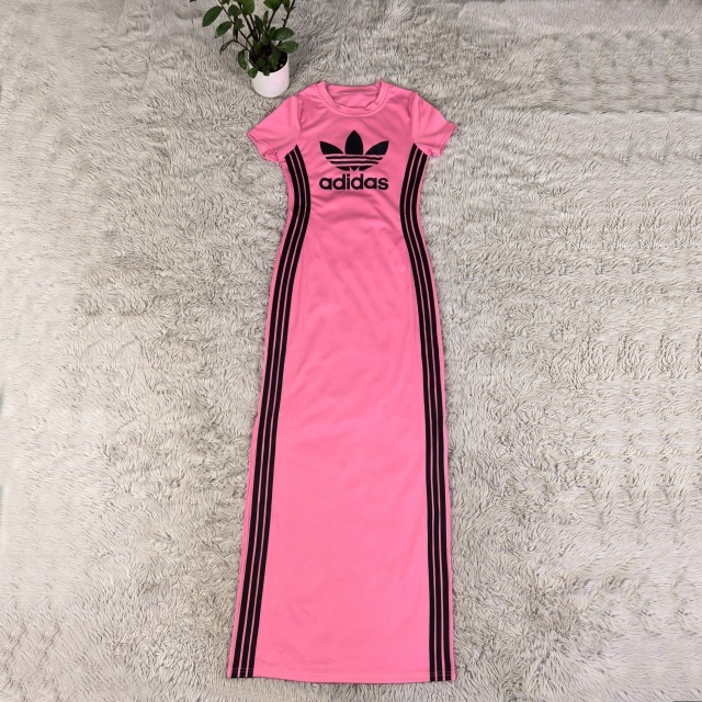 Fashion Short Sleeve Slit Maxi Dress