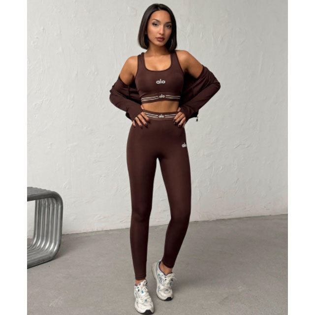 Fashion High Waist 3 Piece Tracksuit Set