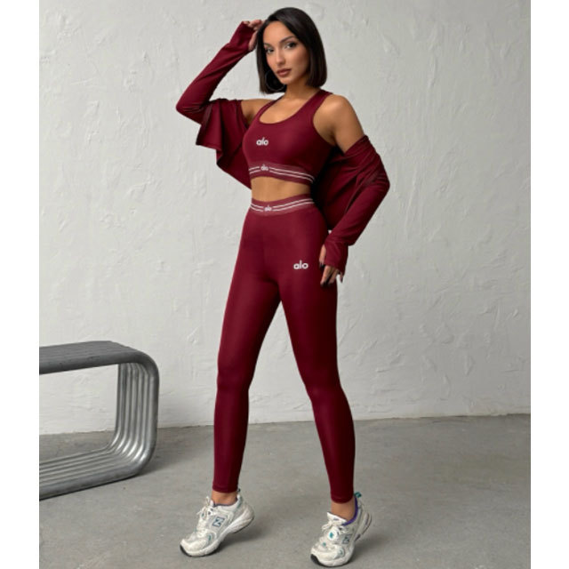 Fashion High Waist 3 Piece Tracksuit Set