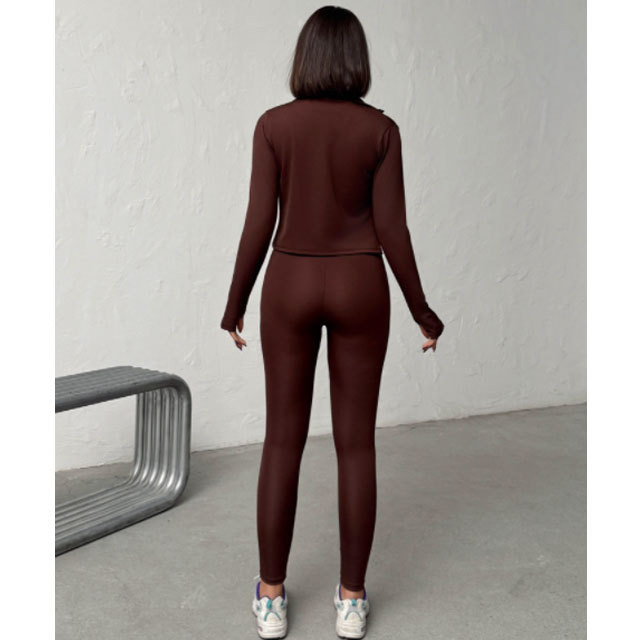Fashion High Waist 3 Piece Tracksuit Set