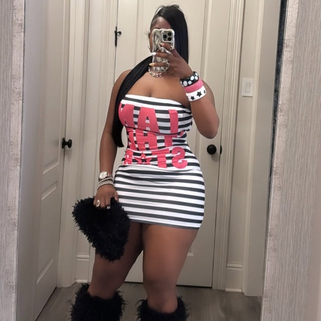 "Rock Star" Strapless Bodycon Mini Dress