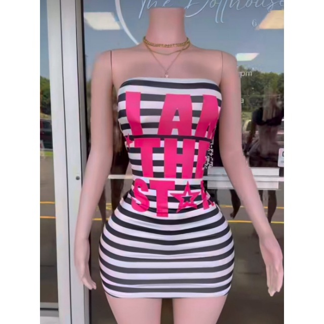 "Rock Star" Strapless Bodycon Mini Dress