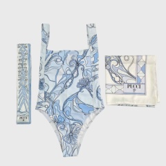 Swimsuit with headscarf & scarf