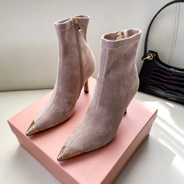 Fashion Pointed Toe Thin Heeled Boots
