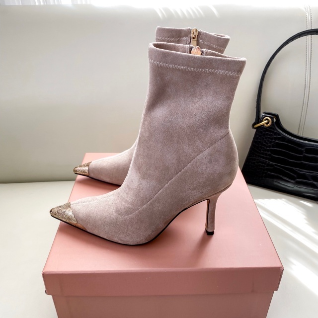 Fashion Pointed Toe Thin Heeled Boots