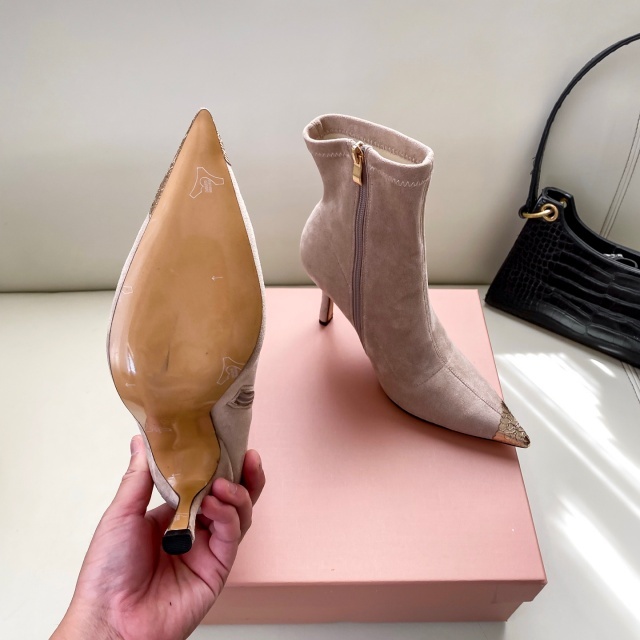 Fashion Pointed Toe Thin Heeled Boots