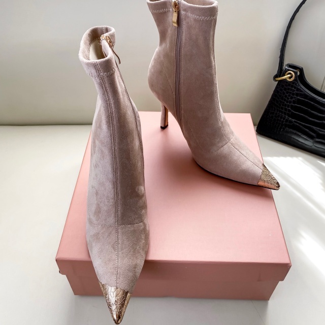 Fashion Pointed Toe Thin Heeled Boots