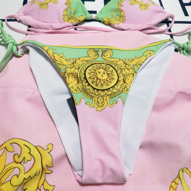 Fashion Women Printed 3 Piece Bikini Set