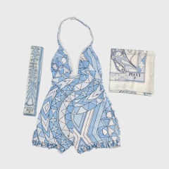 Romper with headscarf & scarf