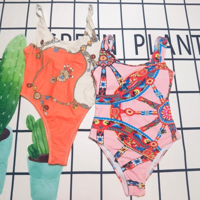 Printed Fashion Backless Women One Piece