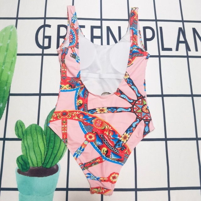 Printed Fashion Backless Women One Piece