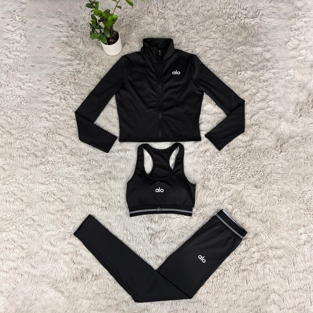 Fashion High Waist 3 Piece Tracksuit Set