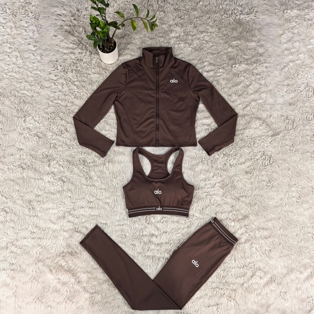 Fashion High Waist 3 Piece Tracksuit Set