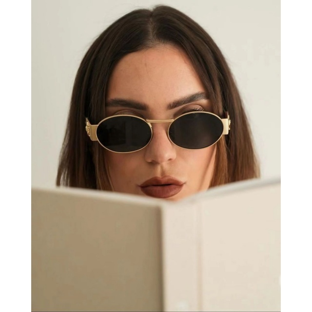Vintage Style Oval Full-frame Glasses