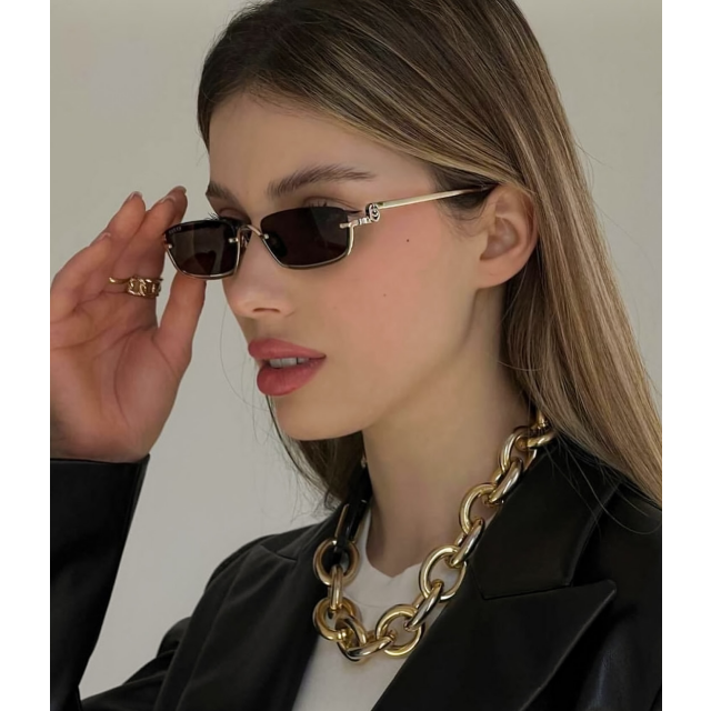 Trend Square Half-frame Streetwear Glasses