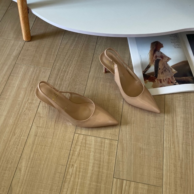 Leather Fashion Pointed Toe High Heeled Sandals