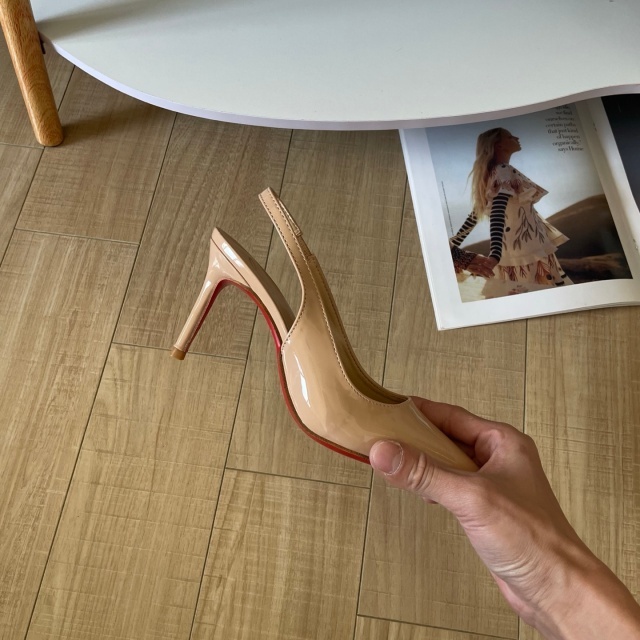 Leather Fashion Pointed Toe High Heeled Sandals