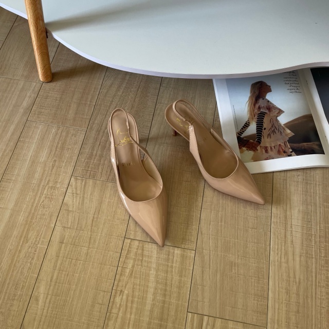 Leather Fashion Pointed Toe High Heeled Sandals