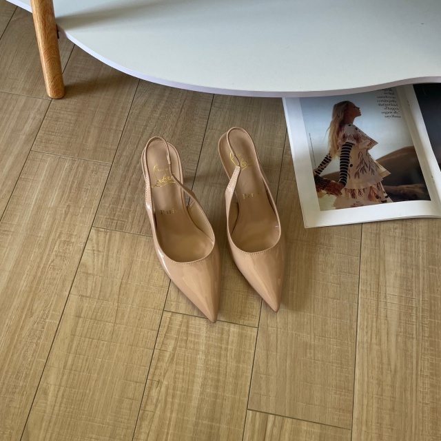 Leather Fashion Pointed Toe High Heeled Sandals