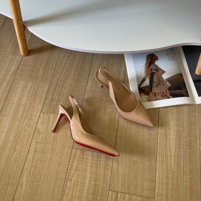 Leather Fashion Pointed Toe High Heeled Sandals