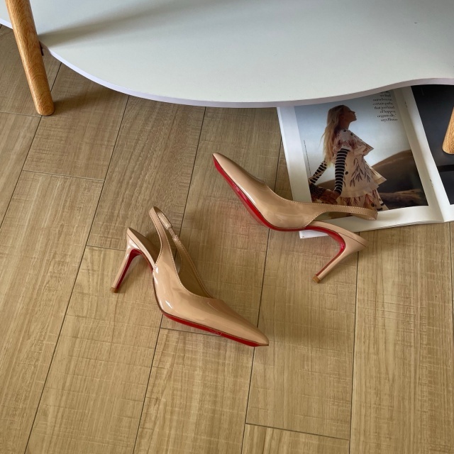 Leather Fashion Pointed Toe High Heeled Sandals