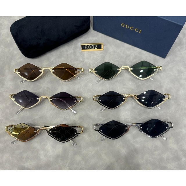 Diamond-shaped Half-frame Luxury Glasses