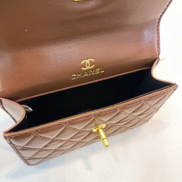 Metal Logo Leather Messenger Bags