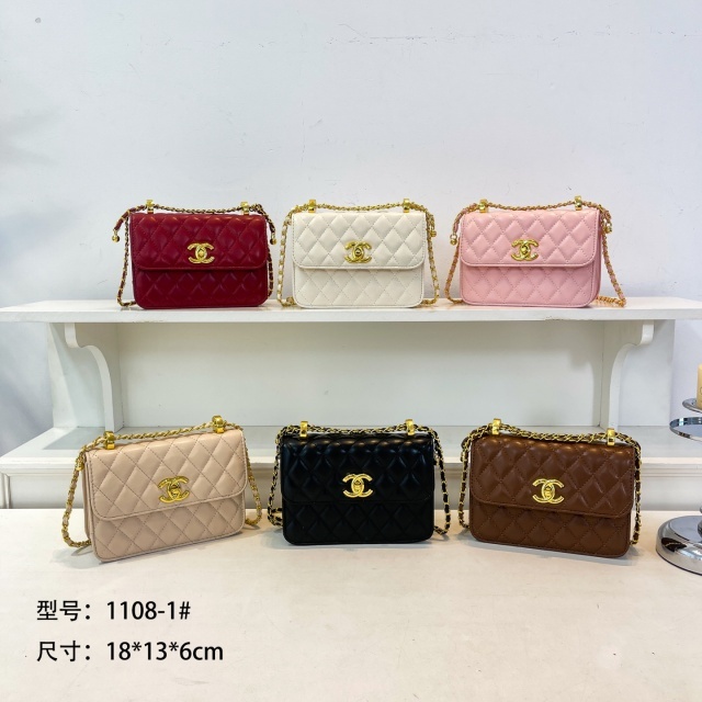 Metal Logo Leather Messenger Bags