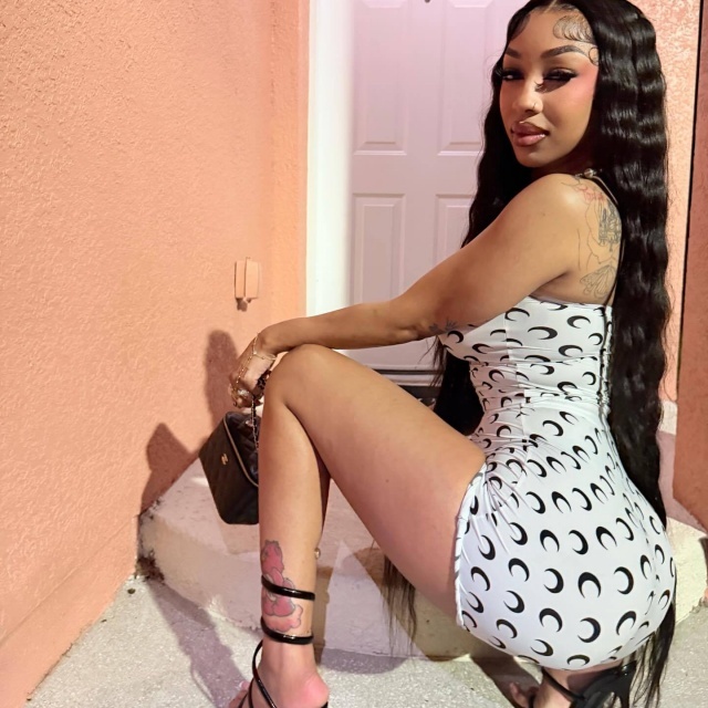 Moon Print Tube Top Fitted Short Set