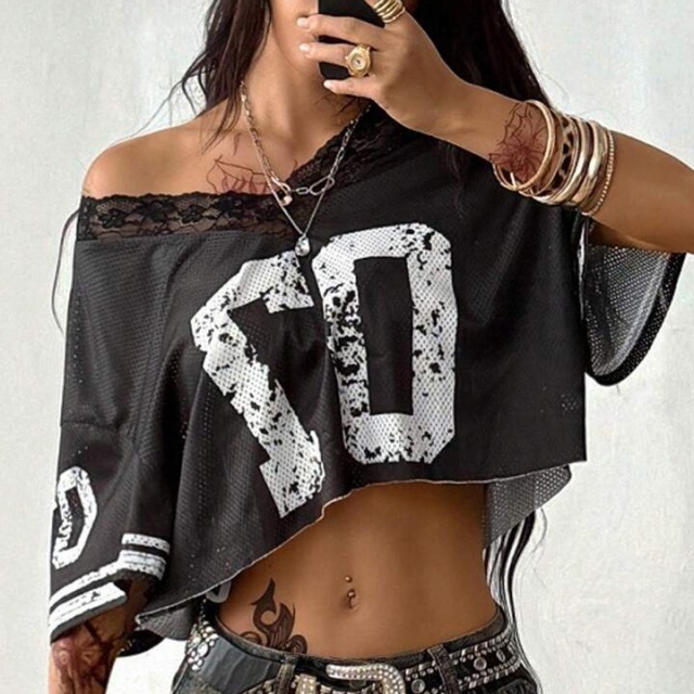 Vintage Style Lace Hollow Out Crop Top