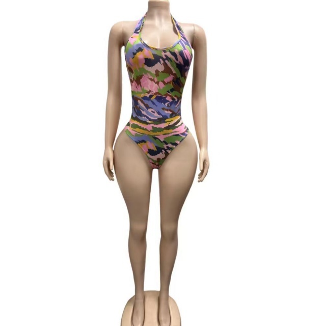 Contrast Color Printed Teddies Top Fitted Pant Set