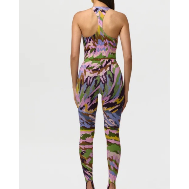 Contrast Color Printed Teddies Top Fitted Pant Set
