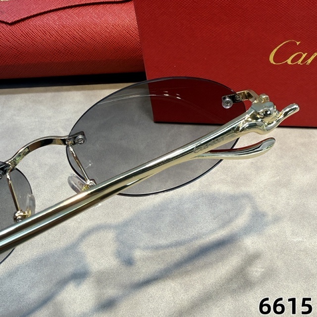 Oval Frameless Retro Style Glasses