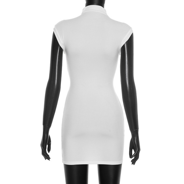 BAD Printed Sleeveless Bodycon Dress