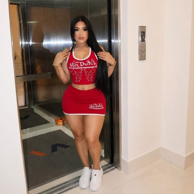 Fashion Letter Print Mini Skirt Set