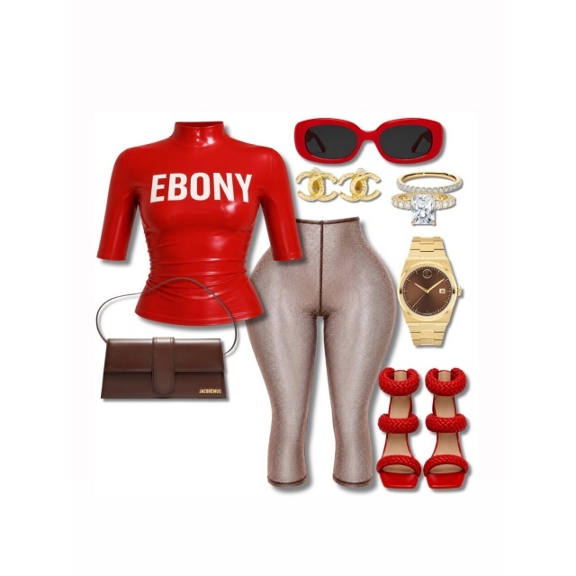 EBONY Printed Top Fitted Midi Pant Set