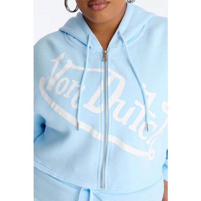 Fashion Printed Sport Hooded Top Mini Skirt Set