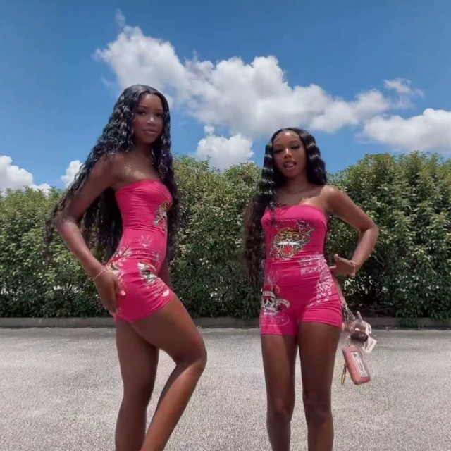 Printed Strapless Fitted Romper