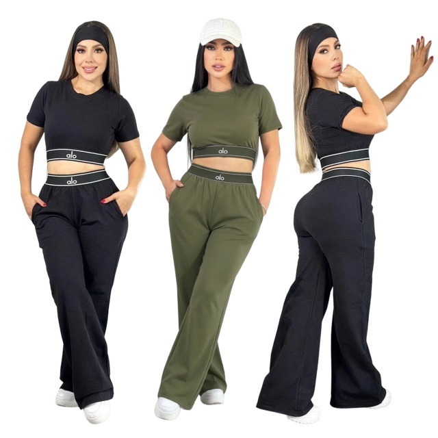 Fashion Embroidery Short Sleeve Tracksuit Set