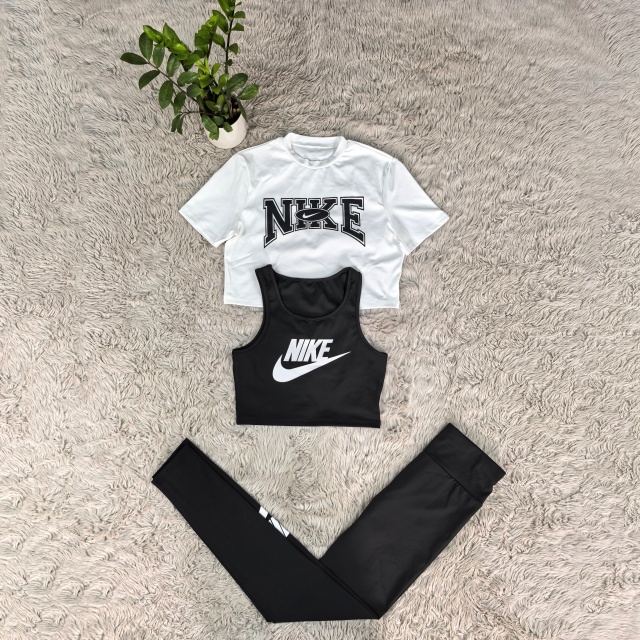Fashion Printed High Waist 3 Piece Tracksuit Set