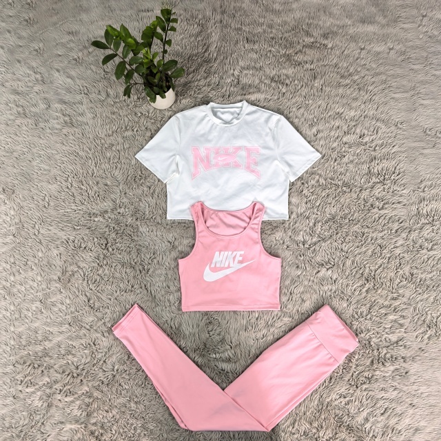 Fashion Printed High Waist 3 Piece Tracksuit Set