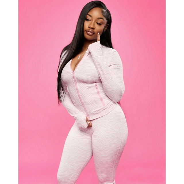 New Fall Fashion Zipper Up Top Fitted Pant Set