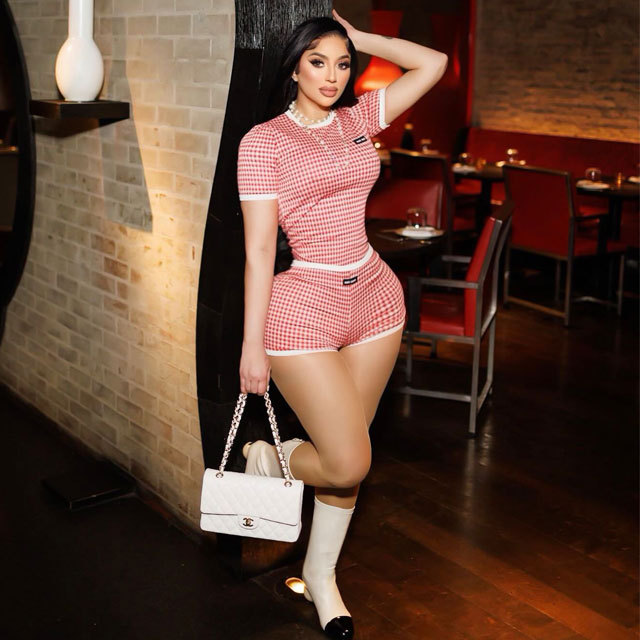 Plaid Print Casual Fitted Short Set