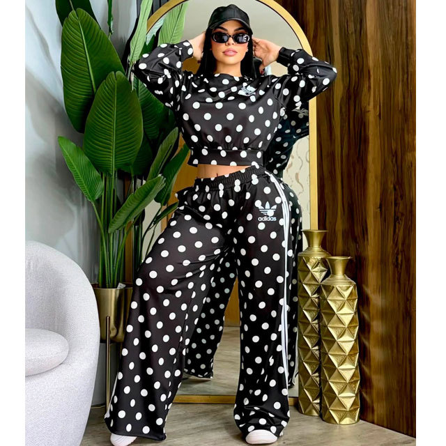 Printed Long Sleeve Casual Tracksuit Set
